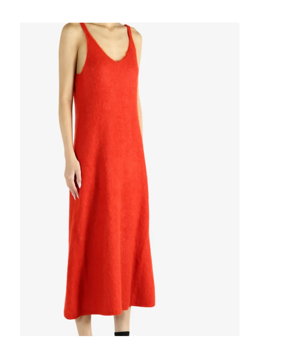 V-Neck Midi Dress
