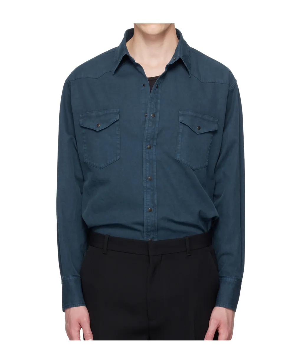 Lapel Long-Sleeved Shirt