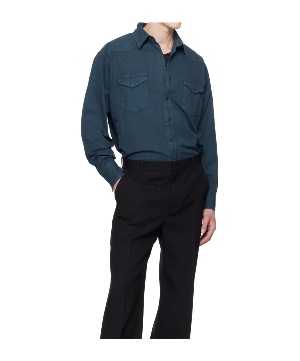 Lapel Long-Sleeved Shirt