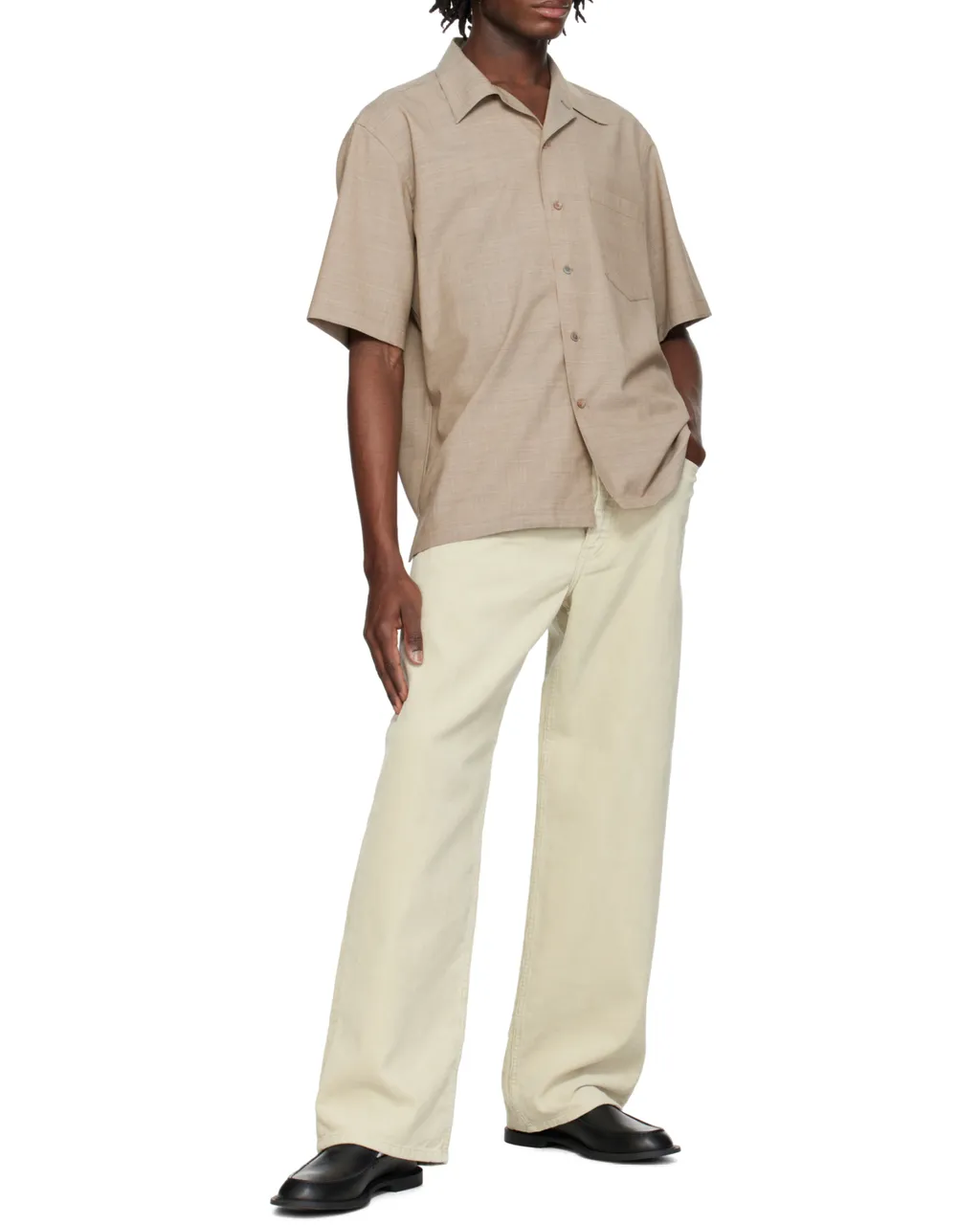 Tropical Wool Short-Sleeve Shirt