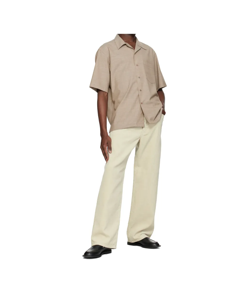 Tropical Wool Short-Sleeve Shirt