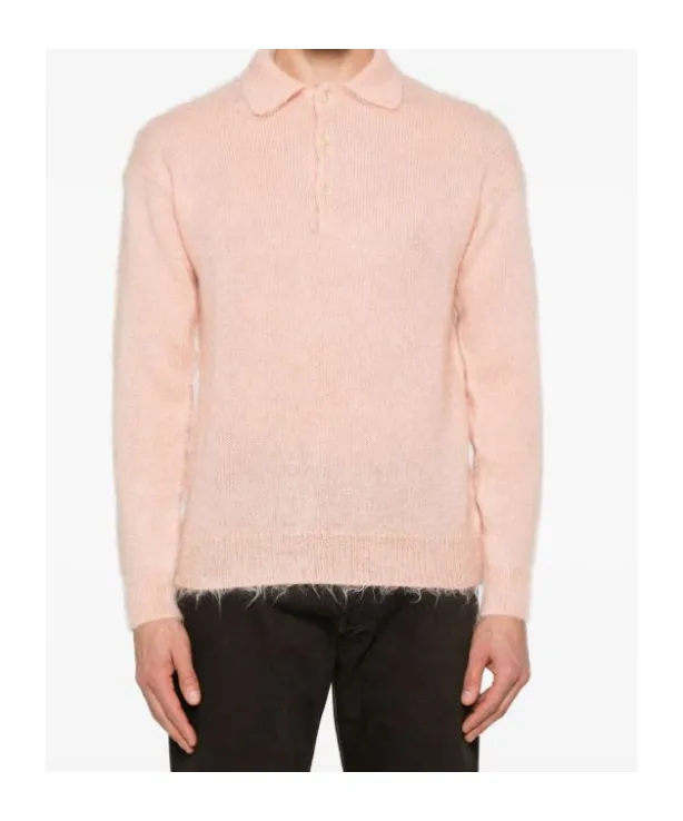 Brushed Knit Polo Shirt