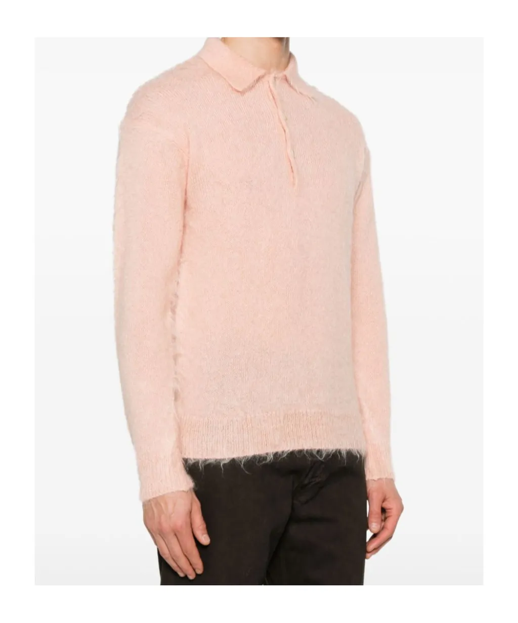 Brushed Knit Polo Shirt