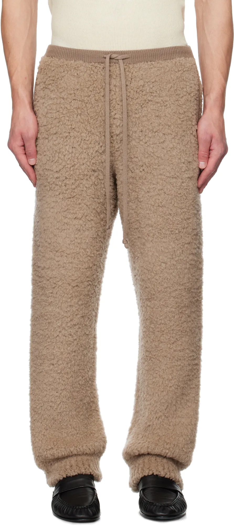 Merino Wool Boa Knit Sweatpants