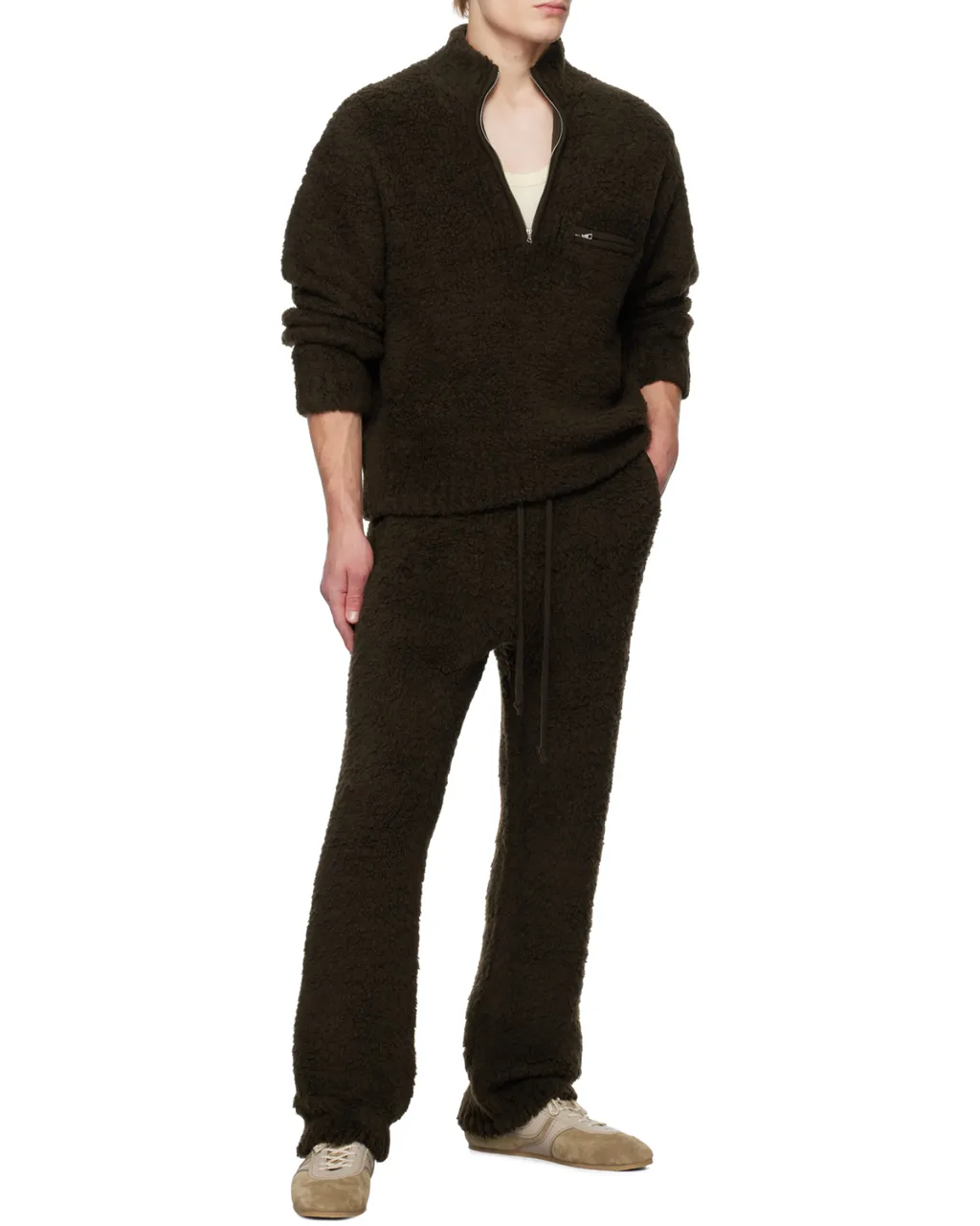 Merino Wool Boa Knit Sweatpants