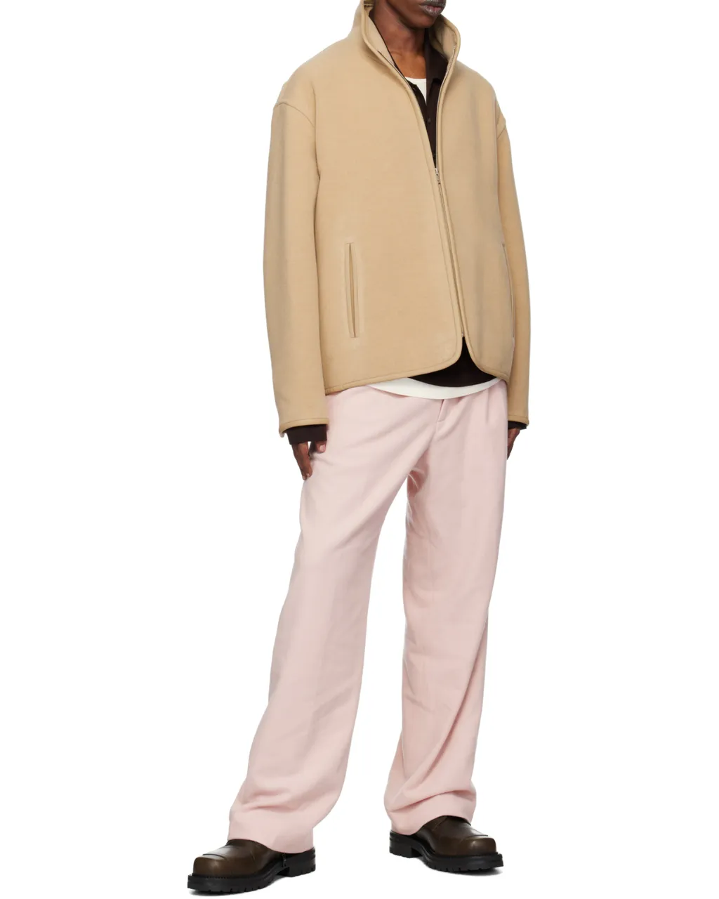 Double Cloth Heavy Pile Zip Jacket