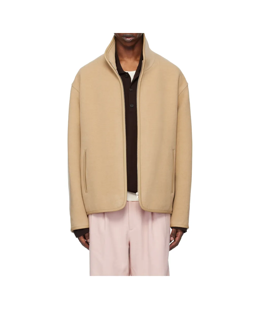Double Cloth Heavy Pile Zip Jacket