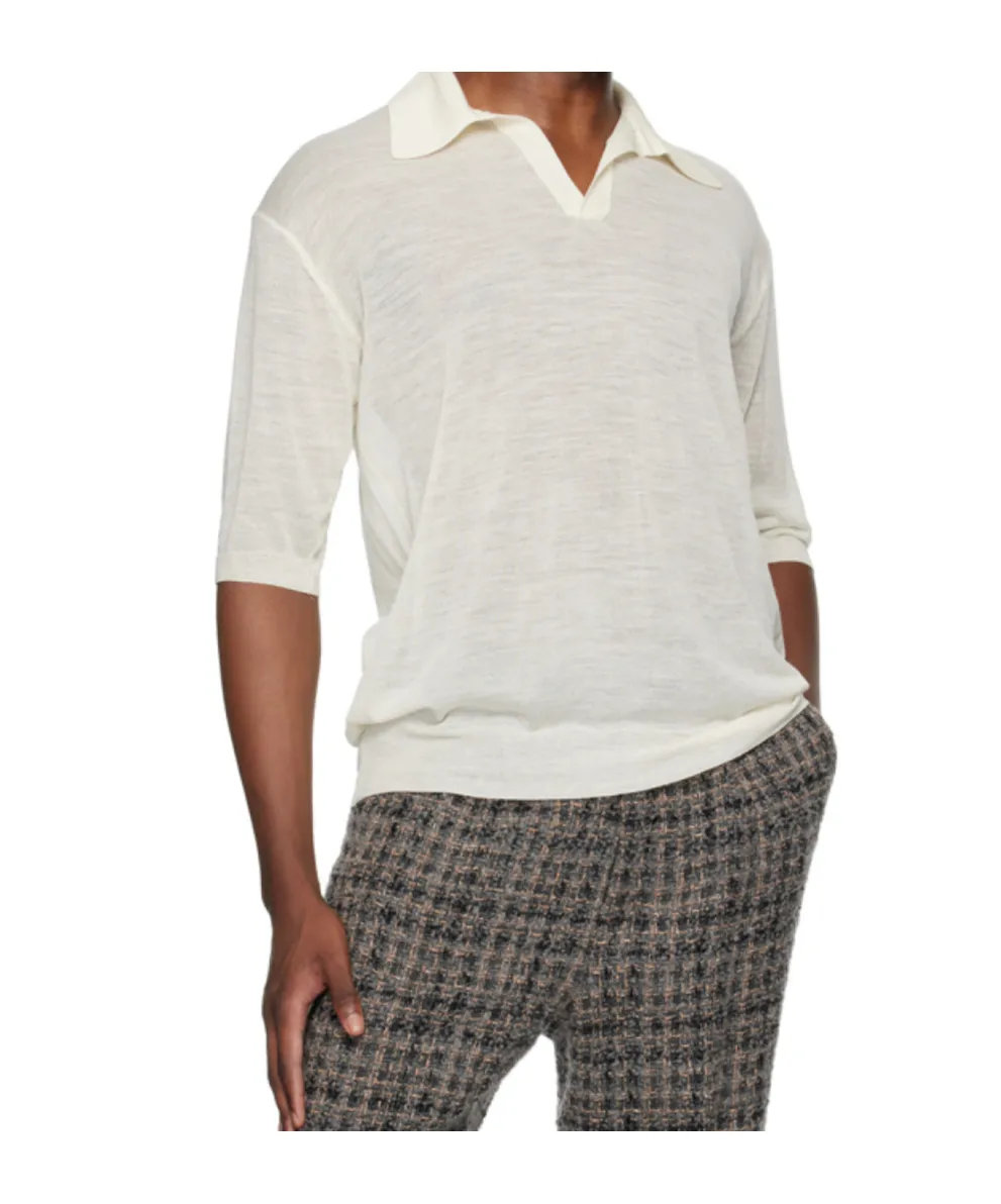 MÉLange Wool-Blend Polo Shirt