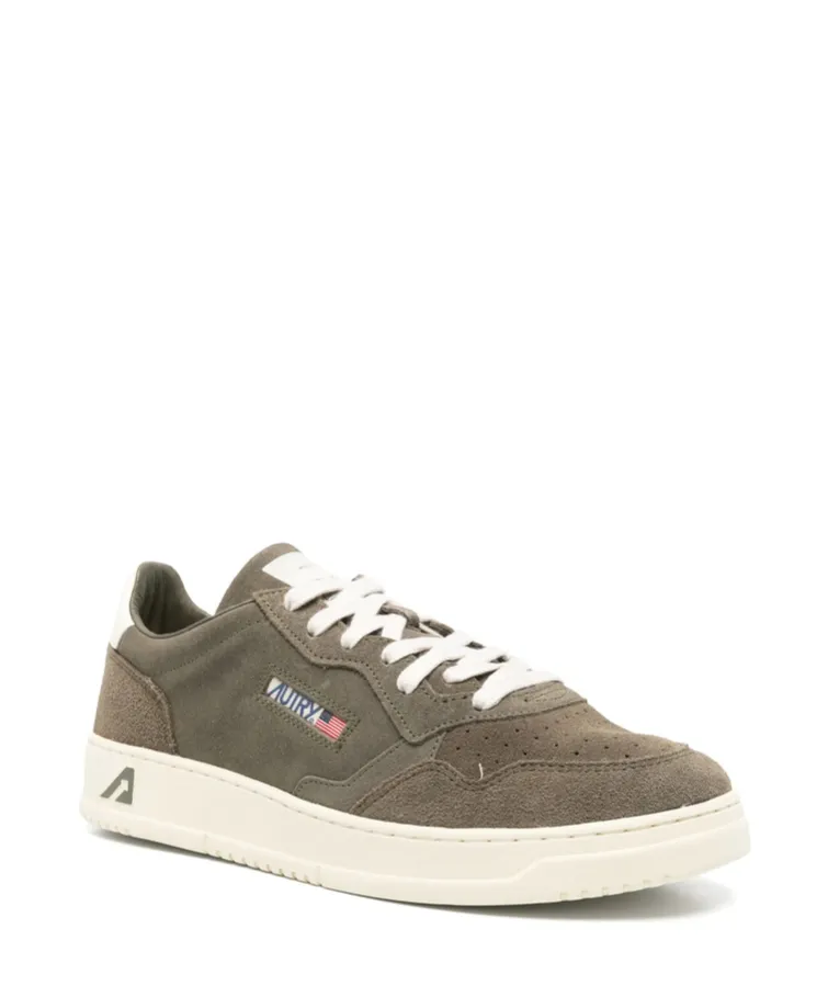 Logo Embossed Lace-Up Sneakers