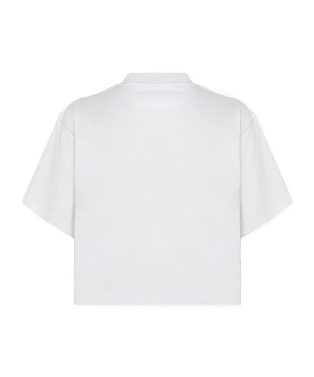 Logo-Printed Cropped T-Shirt