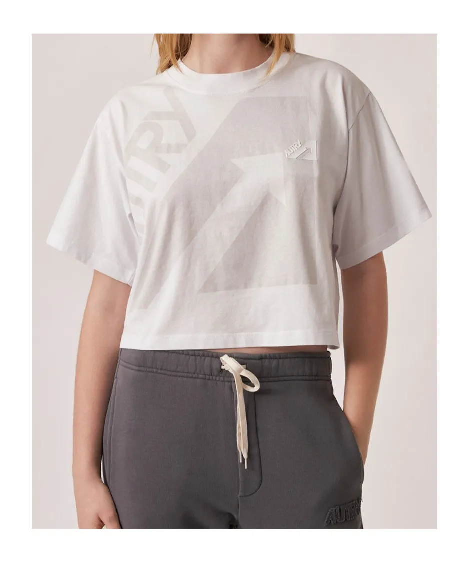 Logo-Printed Cropped T-Shirt