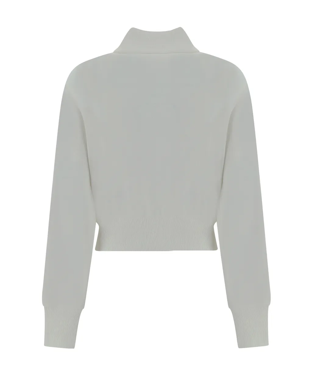 Logo Intarsia Zip-Up Jacket