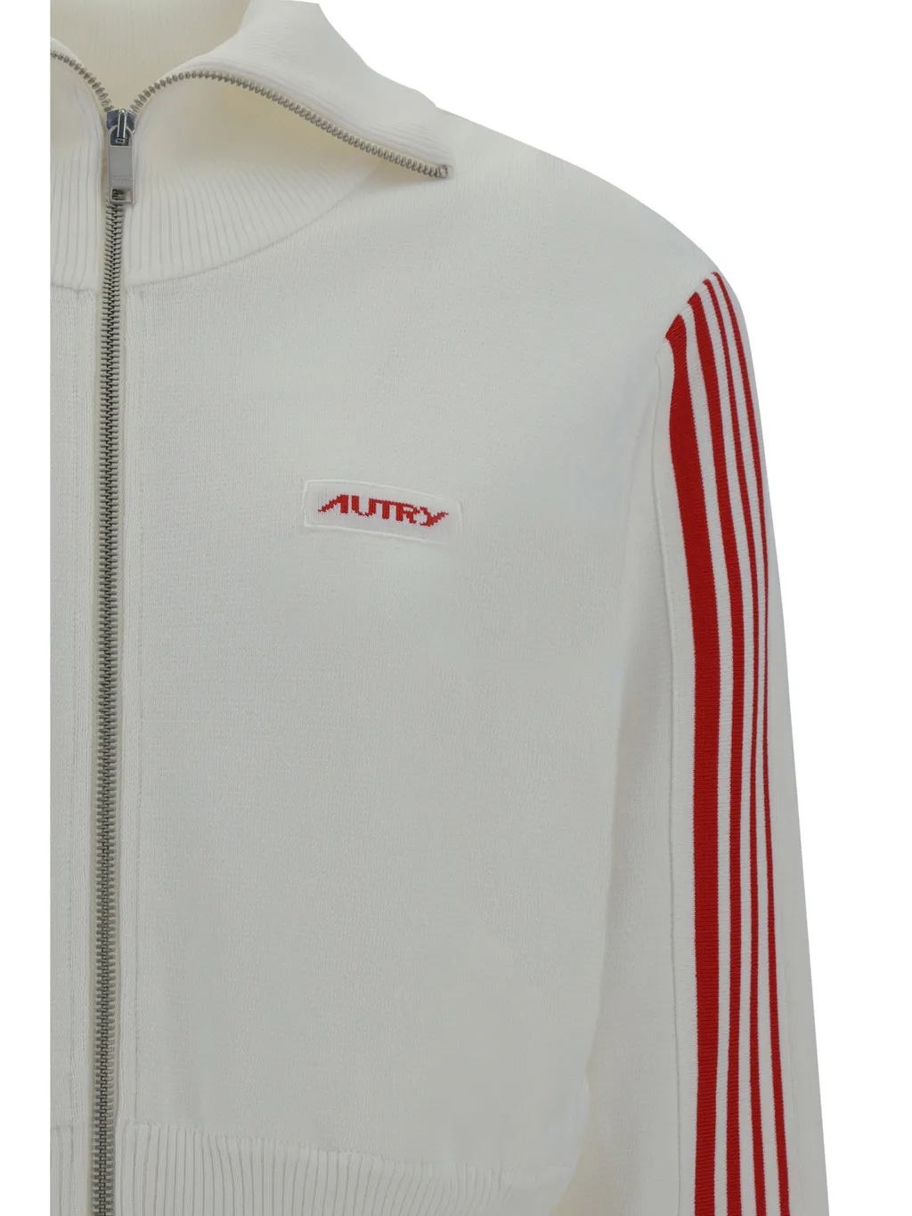 Logo Intarsia Zip-Up Jacket