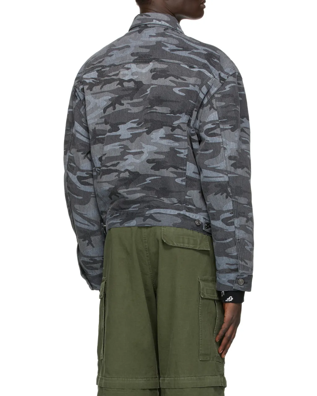 Camo Print Denim Jacket