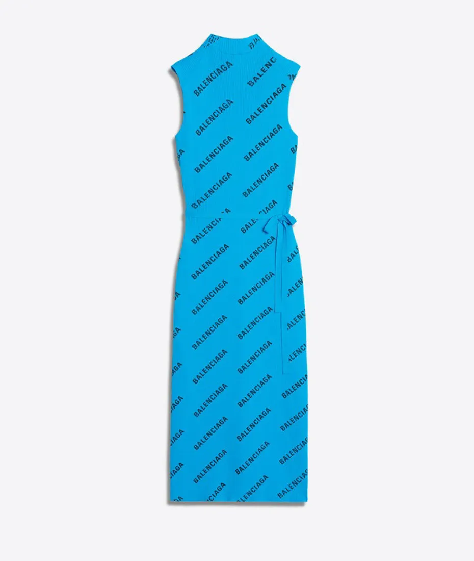 Allover Logo Wrap Dress