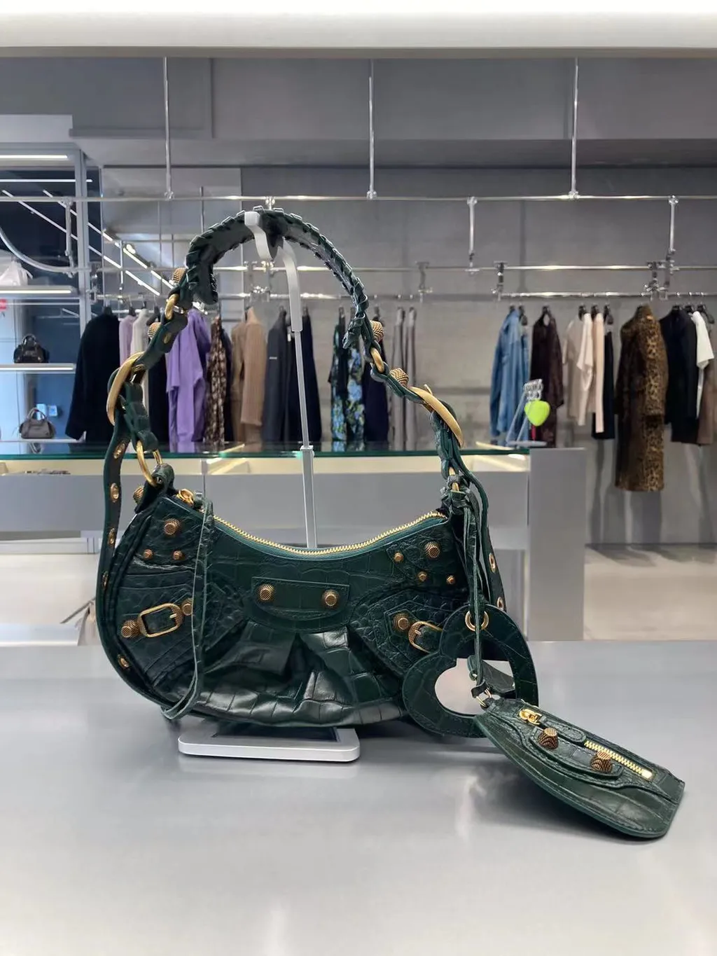 Cagole Embossed Shoulder Bag