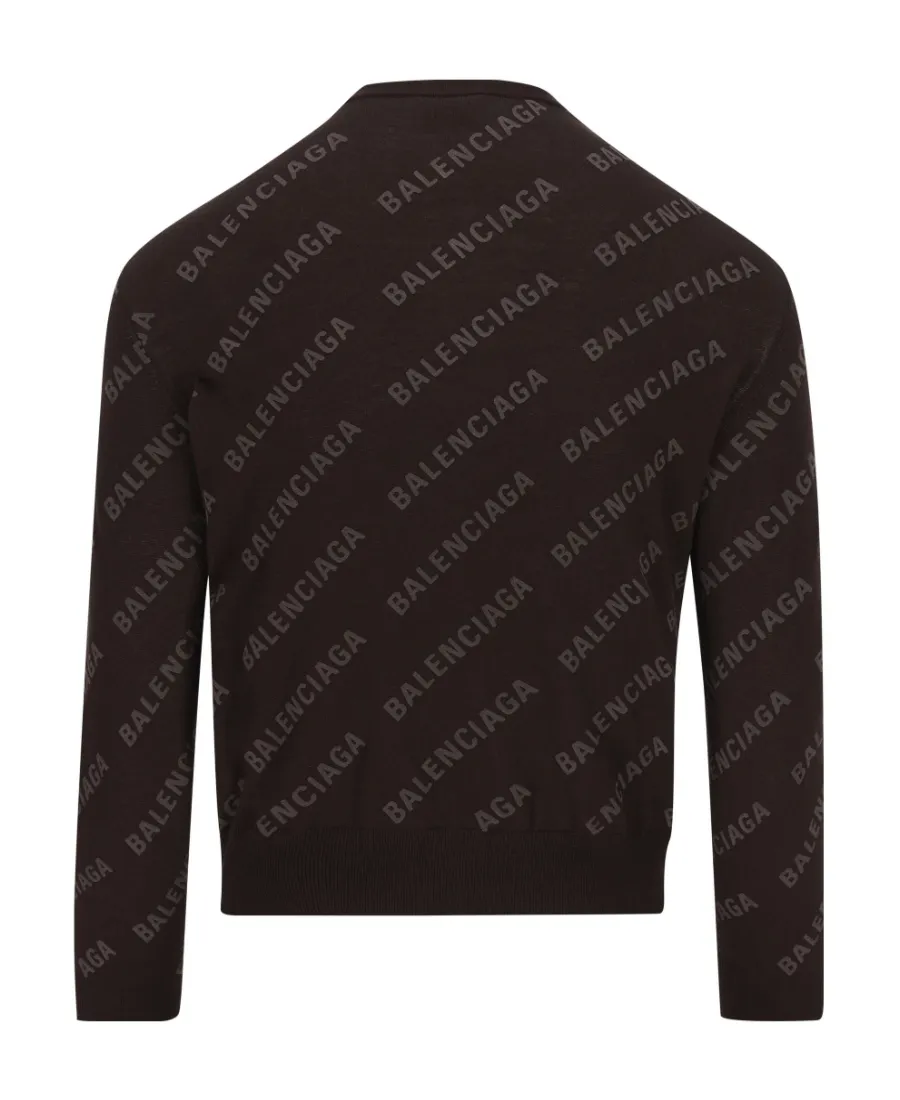 All-Over Logo Buttoned Cardigan