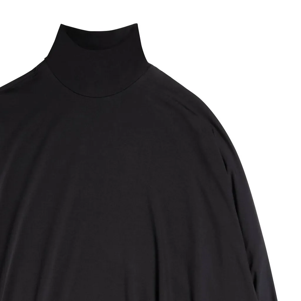 Drape Panel Asymmetric Long Dress