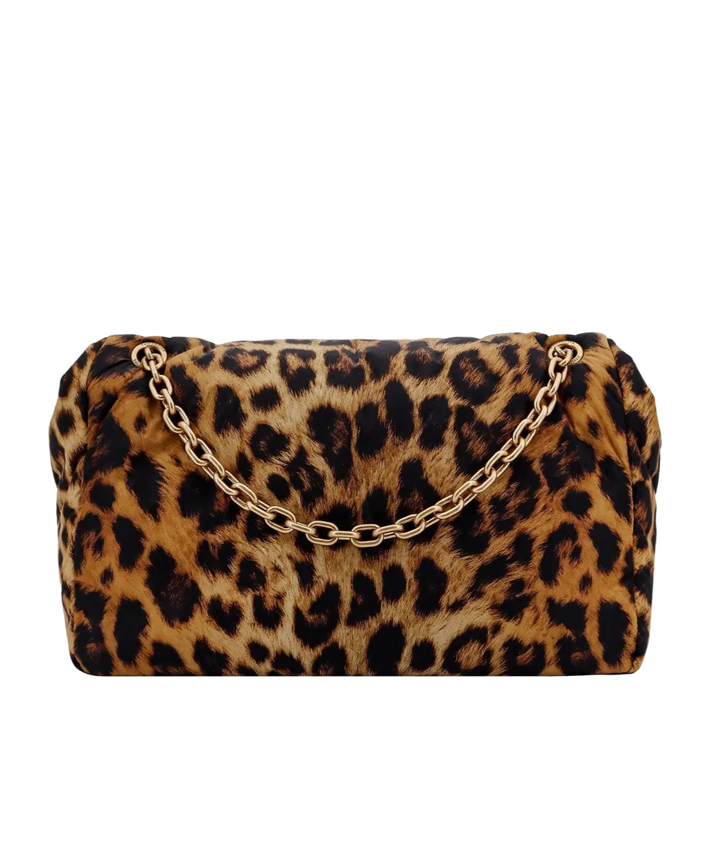 Monaco Leopard Print Chain Shoulder Bag