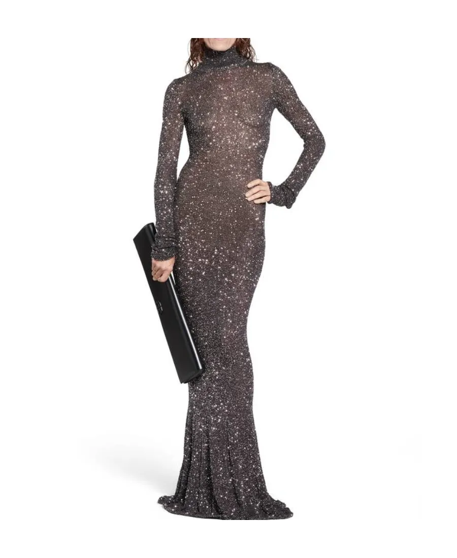 Sequin Embellished Maxi Dress