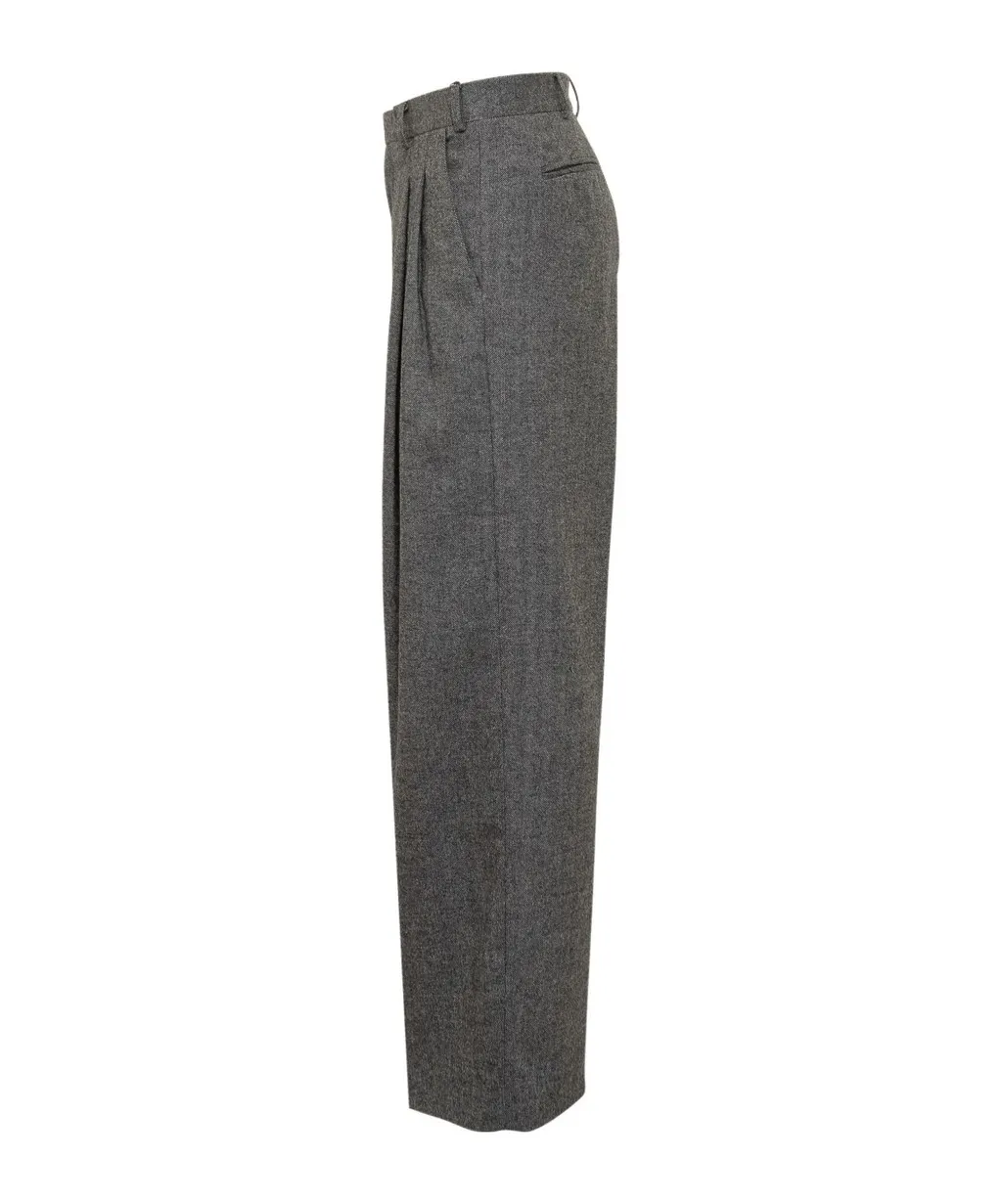 Wool Pleated Pants