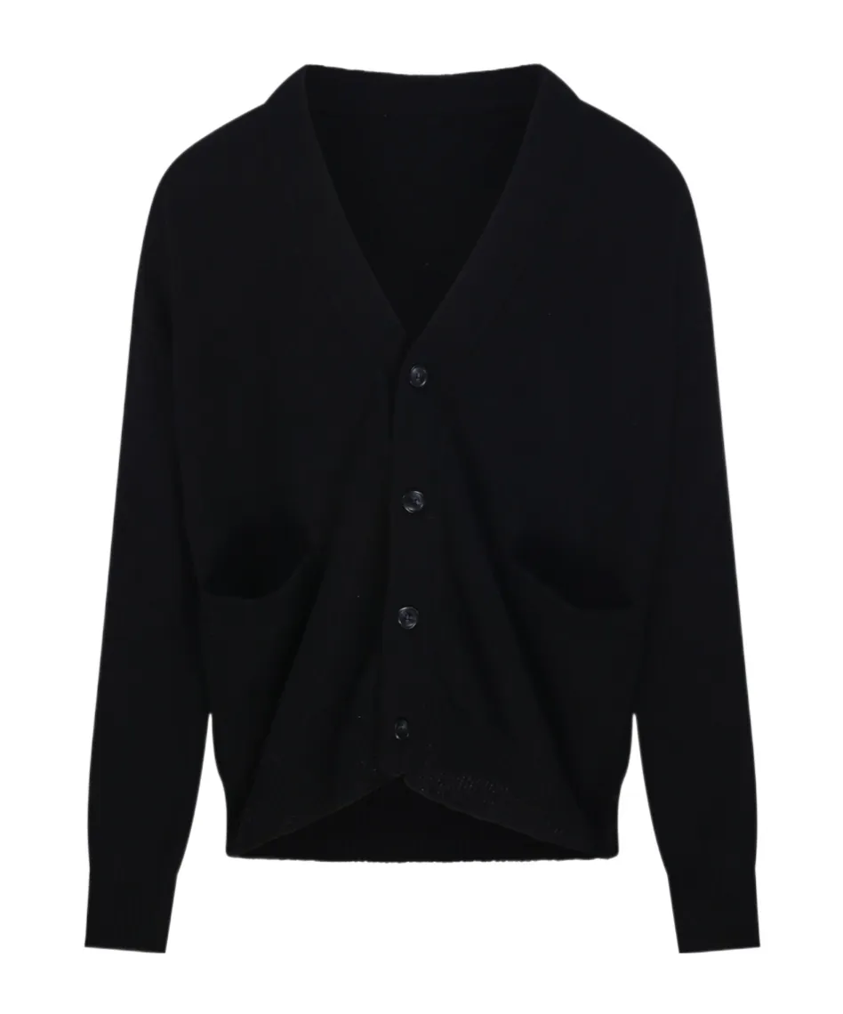 Buttoned Patch-Pocket Cardigan