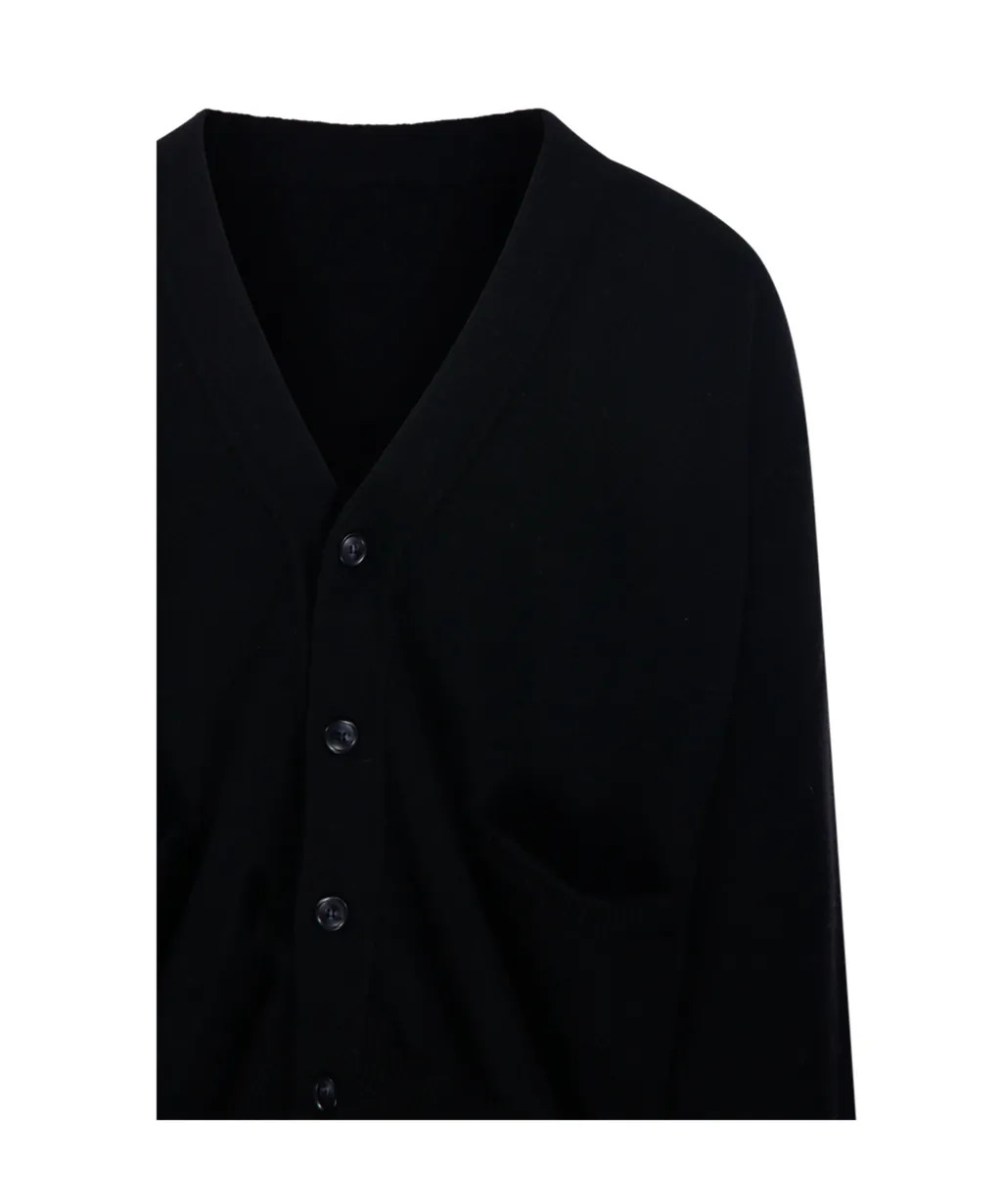 Buttoned Patch-Pocket Cardigan