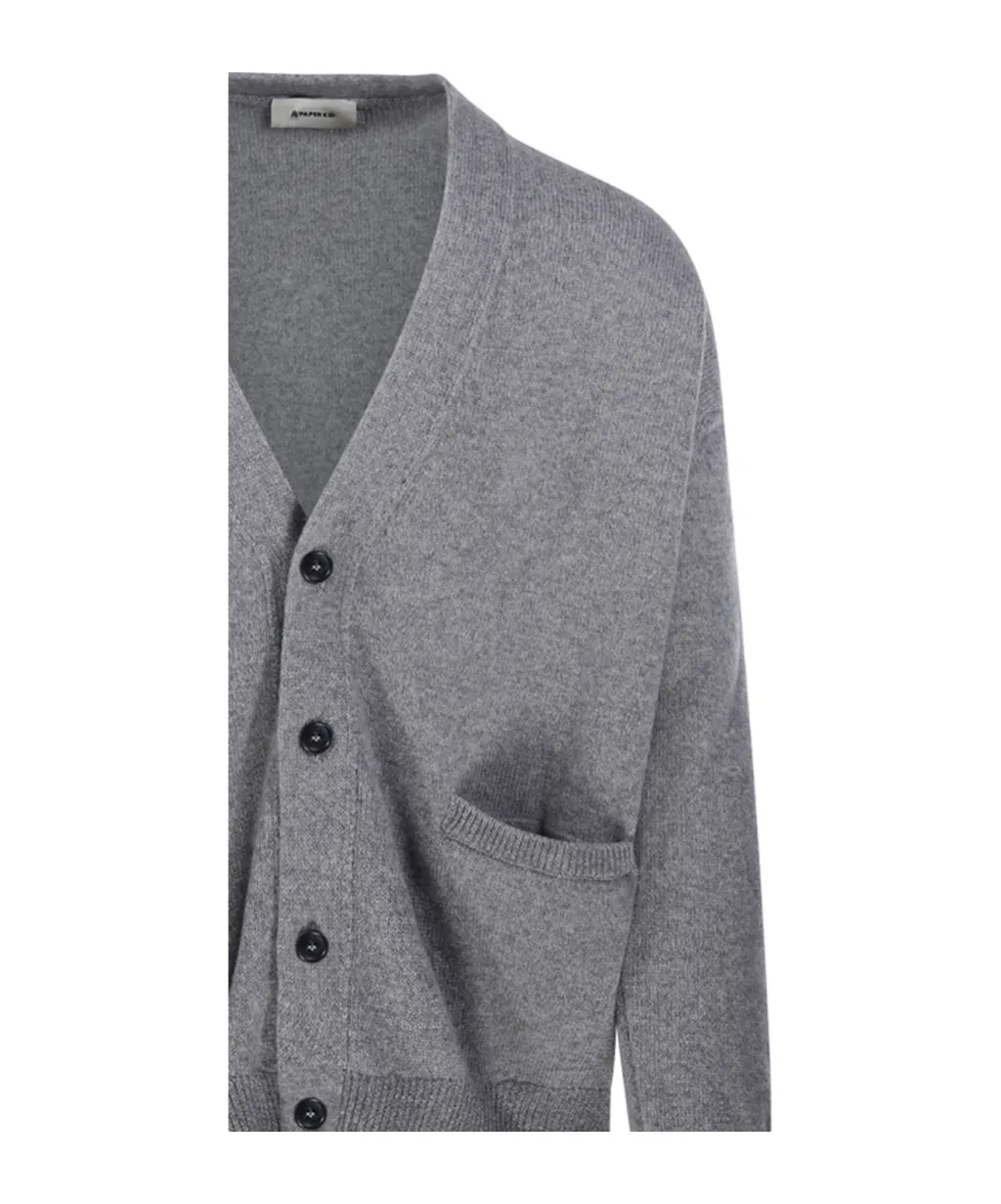 Patch Pocket V-Neck Cardigan