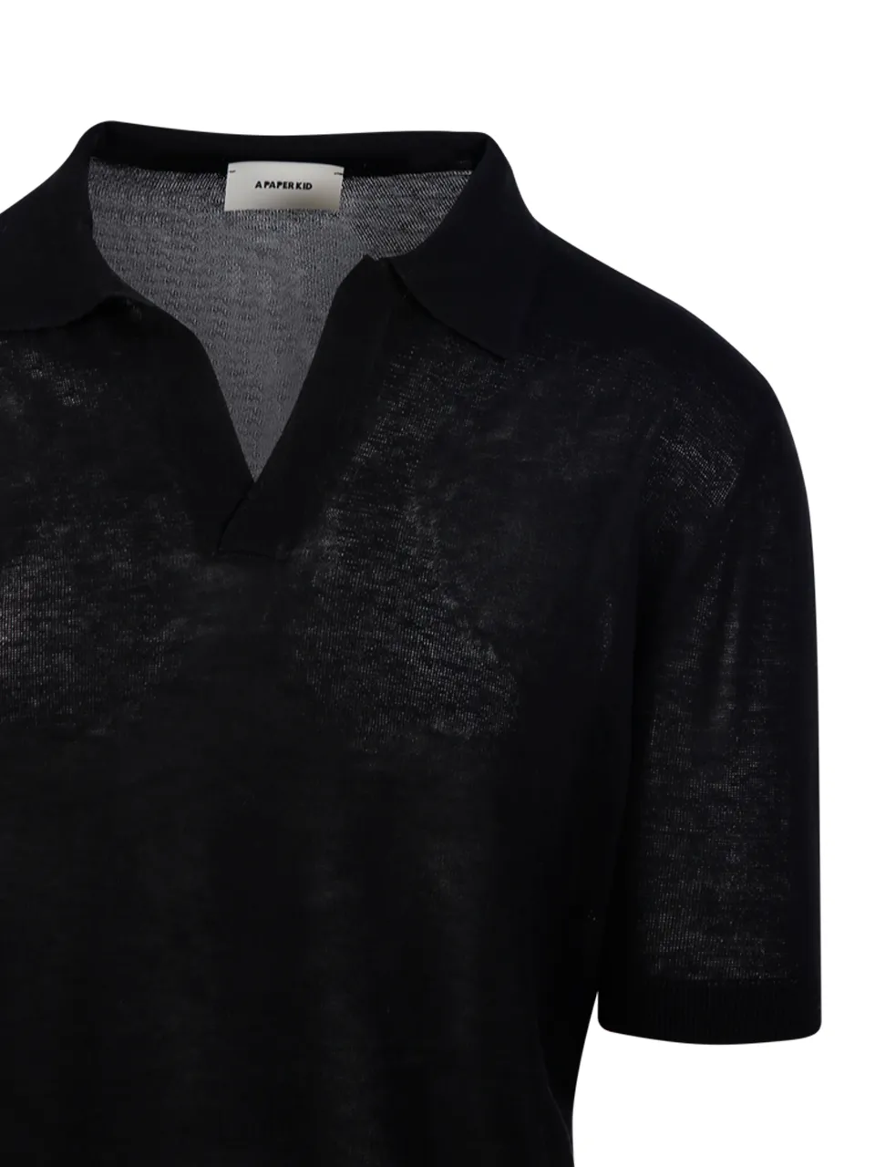 Fine-Knit Polo Shirt