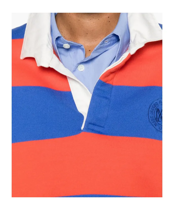 Striped Knitted Polo Top