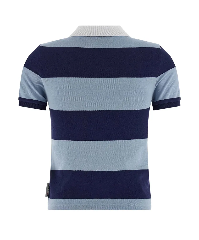 Striped Short-Sleeved Polo Shirt