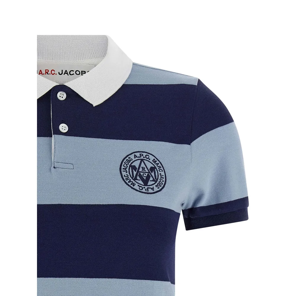 Striped Short-Sleeved Polo Shirt