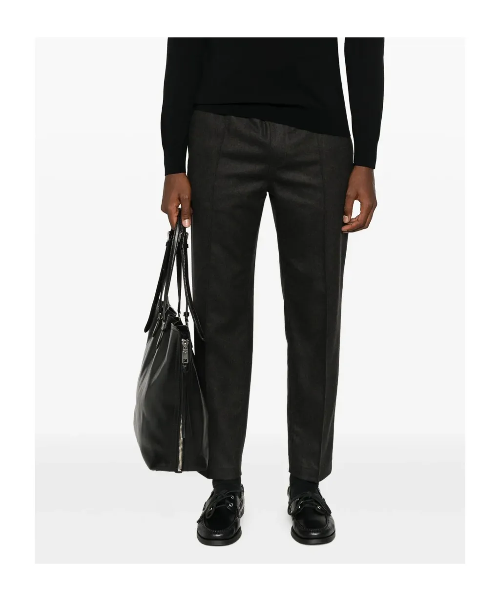Wool Straight-Leg Trousers