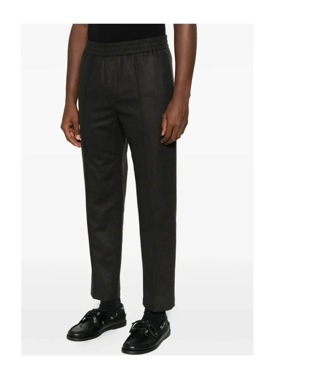 Wool Straight-Leg Trousers