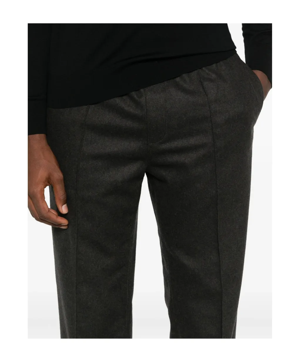 Wool Straight-Leg Trousers
