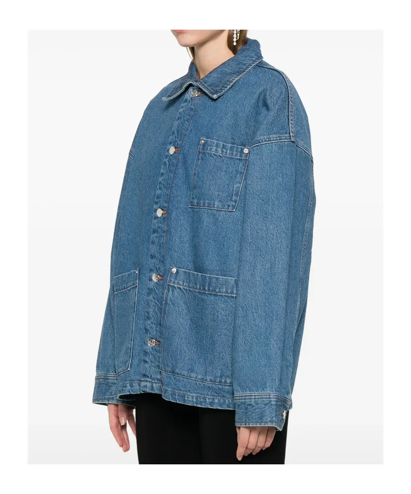 Logo Embroidered Denim Jacket