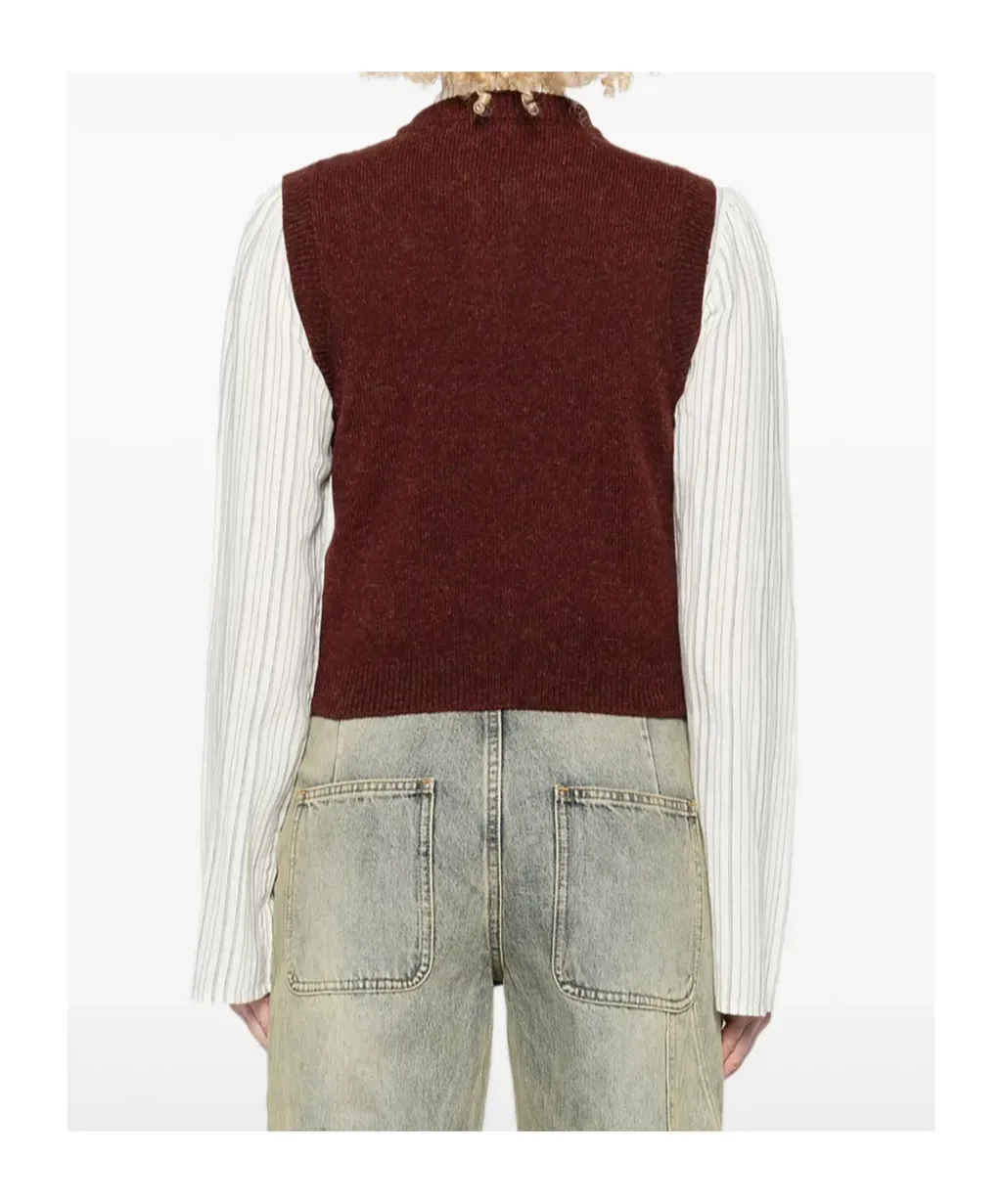 Cable-Knit Sleeveless Vest