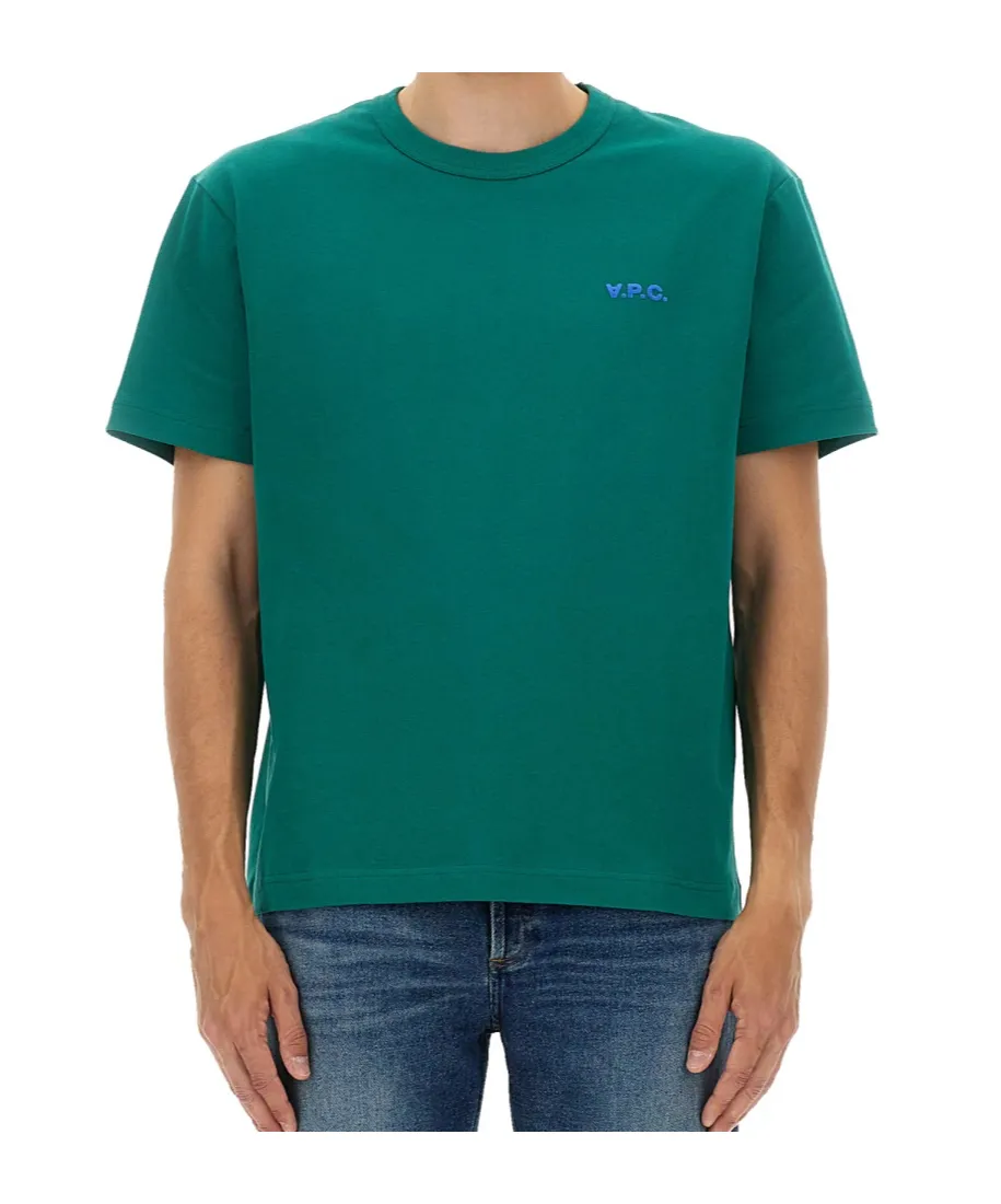 Flocked Logo Crewneck T-Shirt