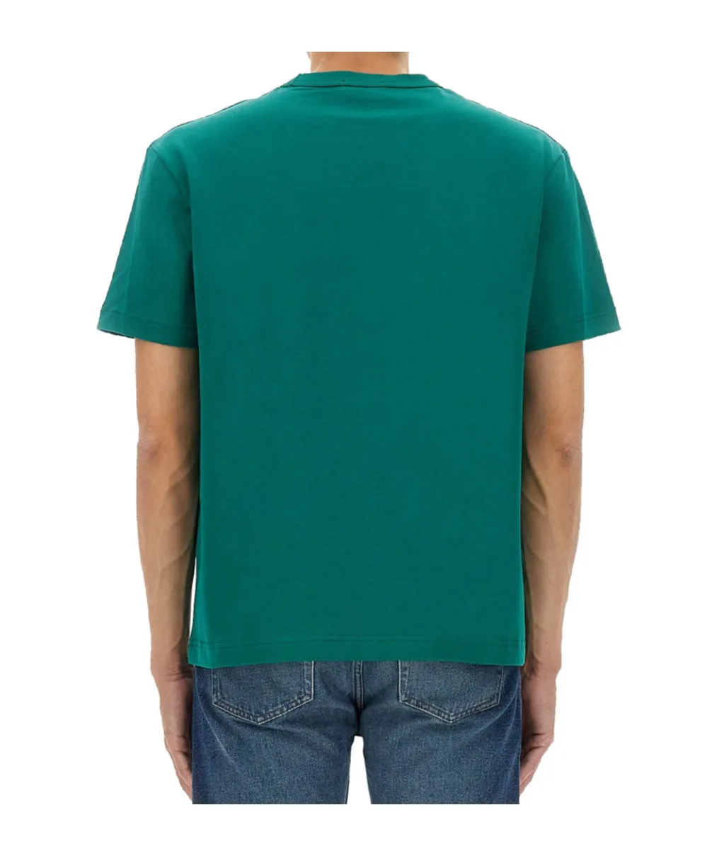 Flocked Logo Crewneck T-Shirt