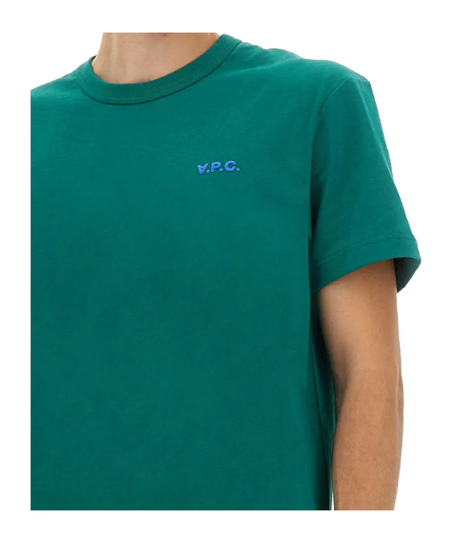 Flocked Logo Crewneck T-Shirt