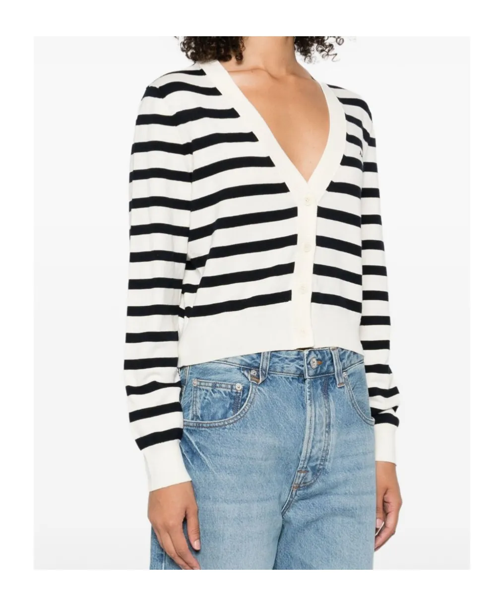 GaËLle Striped Button Cardigan