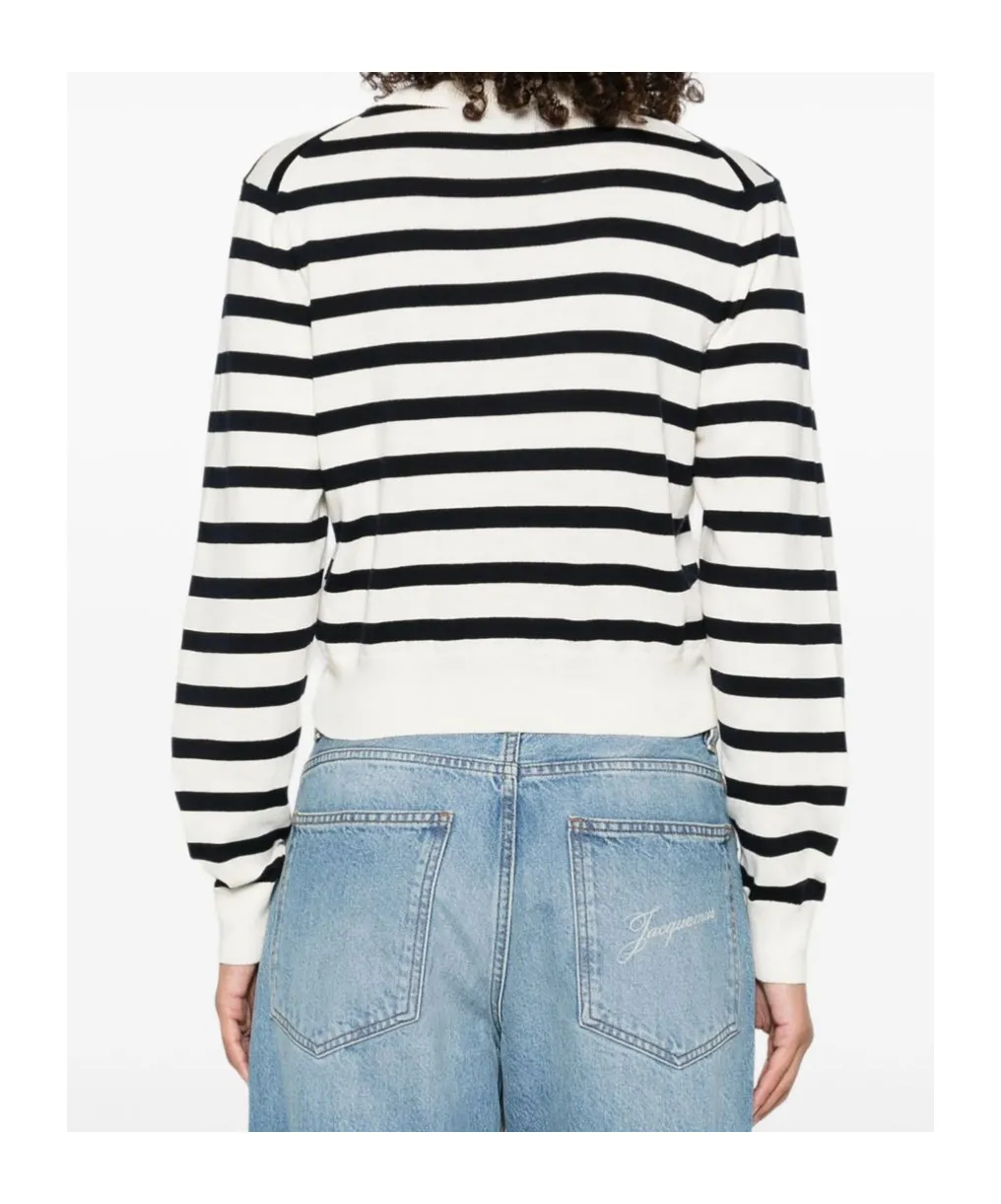 GaËLle Striped Button Cardigan