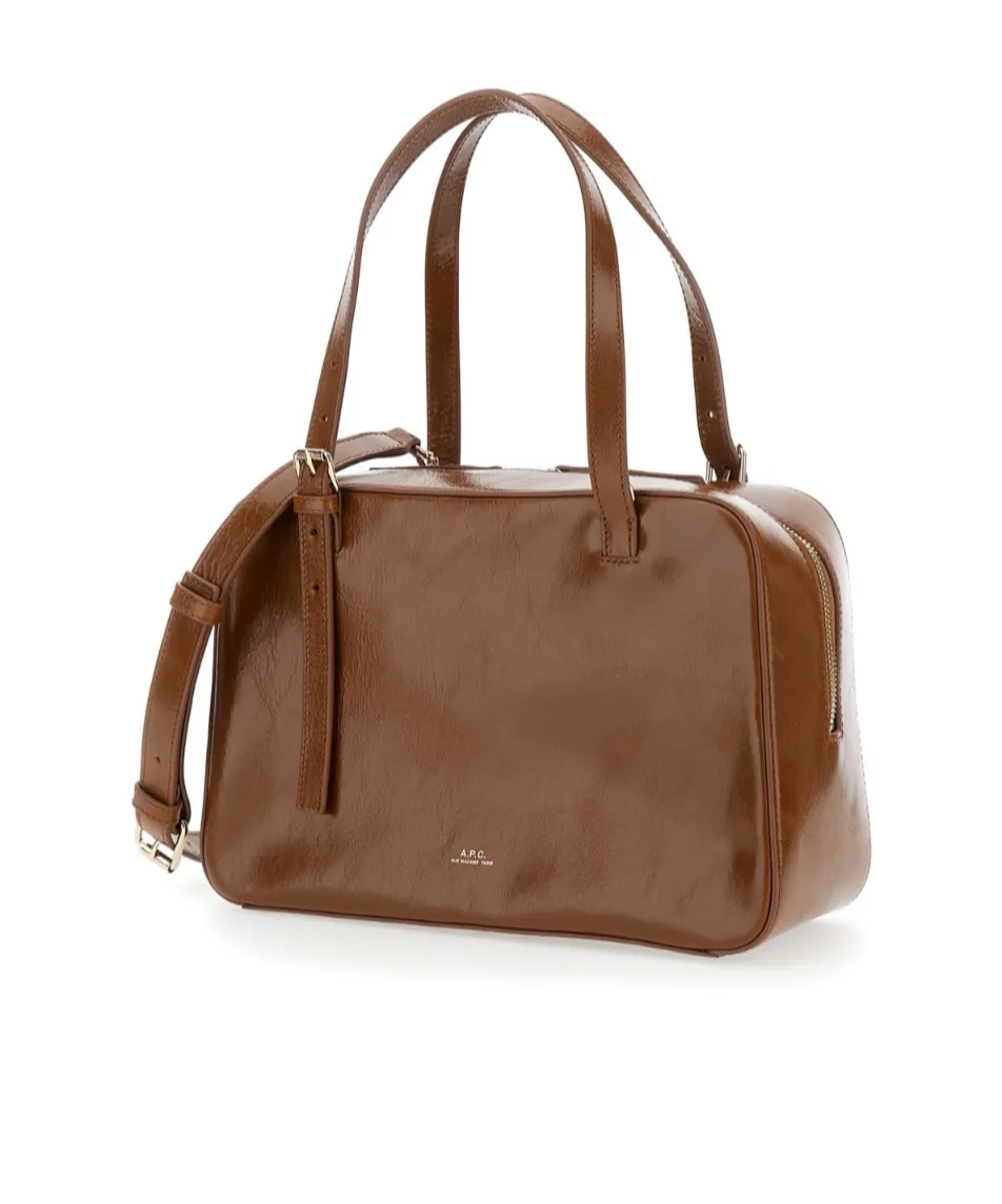 Buckled Top Handle Shoulder Bag