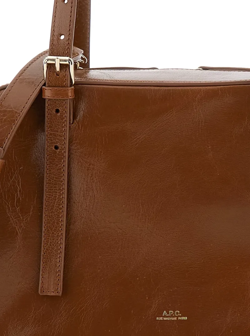 Buckled Top Handle Shoulder Bag