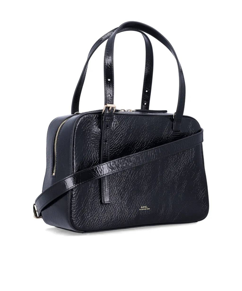 Buckled Top Handle Shoulder Bag