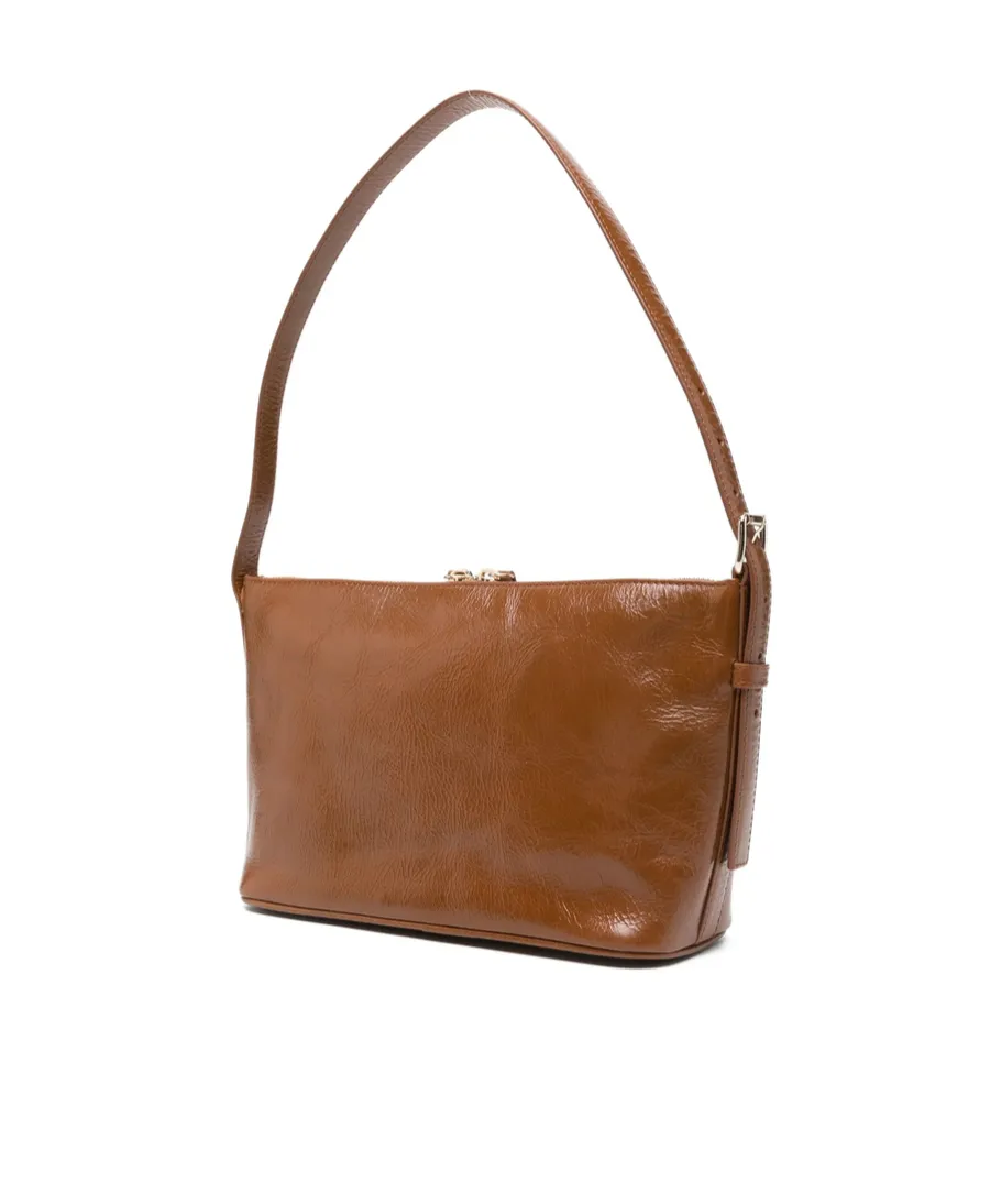 Vera Logo Printed Zipped Shoulder Bag