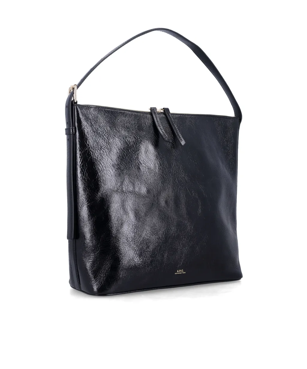 Vera Logo Printed Zipped Tote Bag