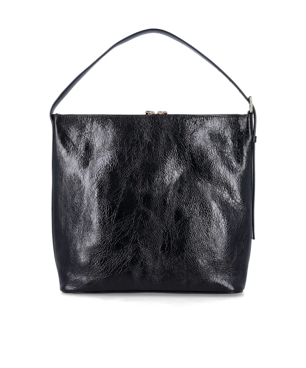 Vera Logo Printed Zipped Tote Bag