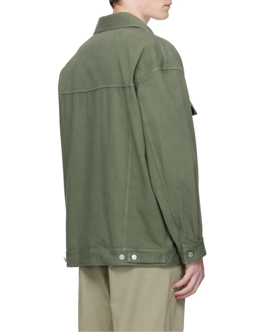 Button-Fastening Flap-Pocket Jacket