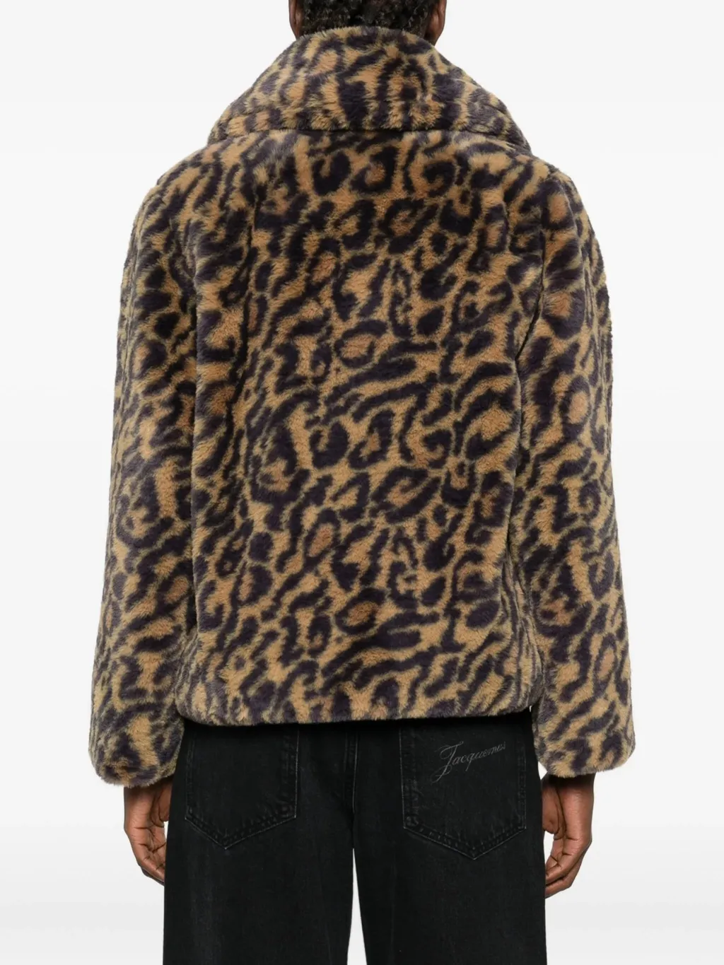Leopard Print Double-Breasted Jacket